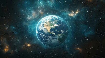 Fototapeta premium A delicate yet powerful watercolor depiction of Earth