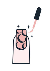 nail-themed logo, suitable for your business logo or brand.