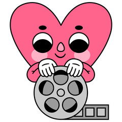 heart character film reel