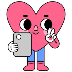 heart character phone
