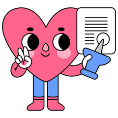 heart character pin document