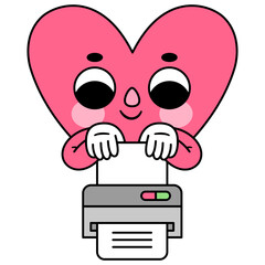 heart character print