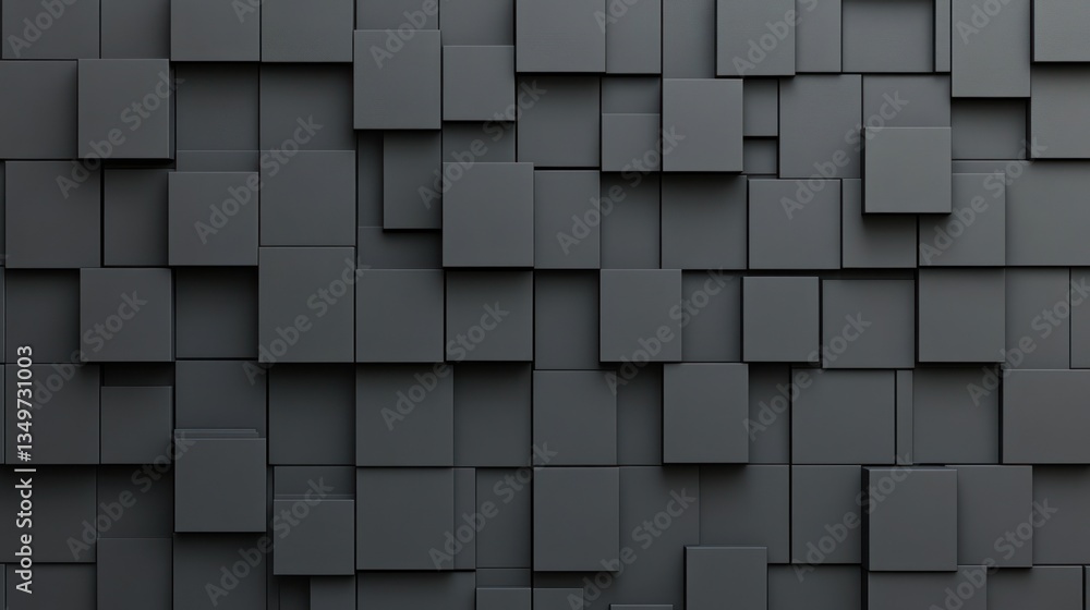 Poster abstract dark gray cube pattern background