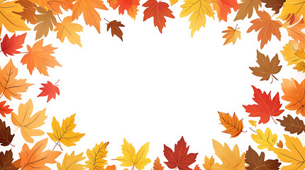 Fototapeta premium Autumn colored fall maple leaves background.