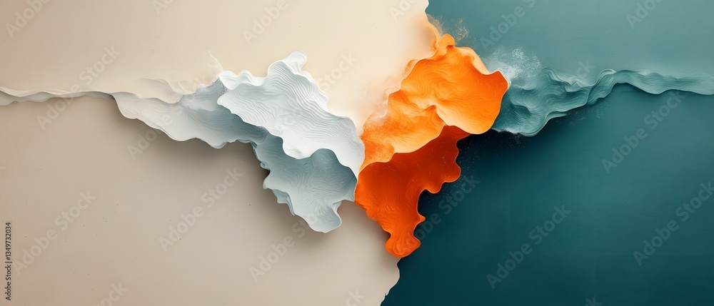 Poster mesmerizing precipitation cartography flowing topographic data art with hypnotic color gradients and