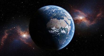 Stunning Earth From Space Cosmic Nebulae Background Planet Earth Space Exploration