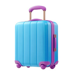 3D Rendered Suitcase PNG - Modern Travel Luggage Illustration