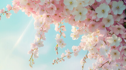 Gorgeous pink flower greeting card and background.