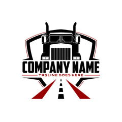 Heavy truck logo for logistic transportation company