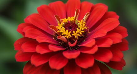 Red Zinnia Flower: Macro Bloom Photography