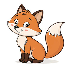 Animal cartoon fox vector illustration