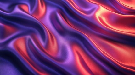 Fototapeta premium Vibrant, flowing silk drapes in gradient colors