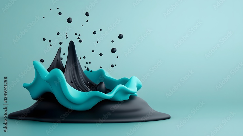 Poster rainfall pattern map with fluid topographic data visualization intricate geometric motifs and dynami