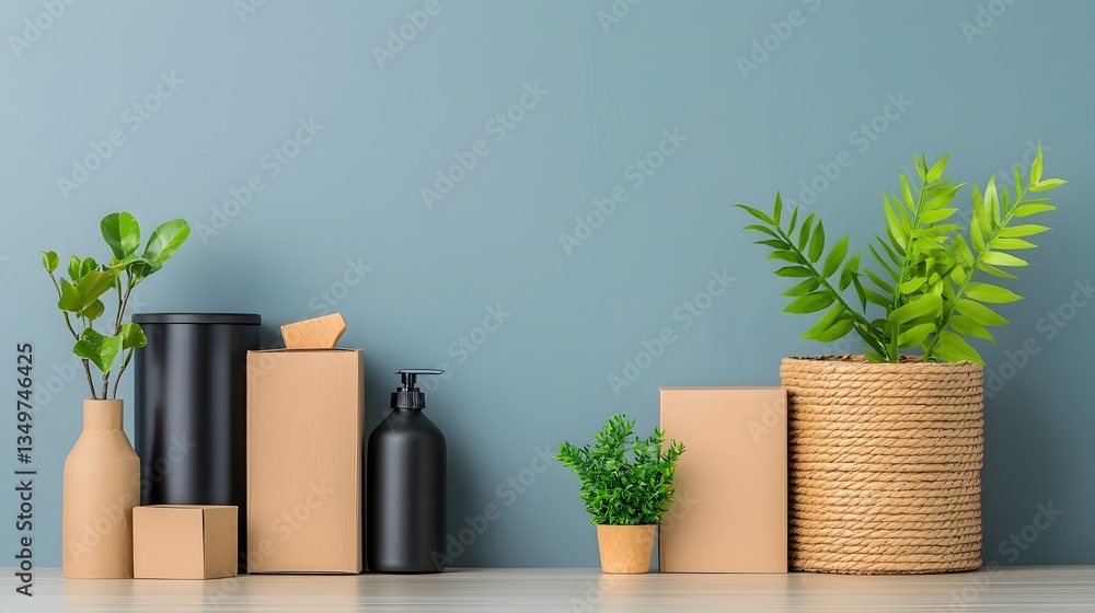 Aufkleber variety of storage containers and organizational elements in an array of textures and materials such