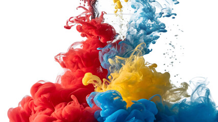 Fototapeta premium A Swirling Motion of Acrylic Paint Splashes in Bold and Vivid Colors