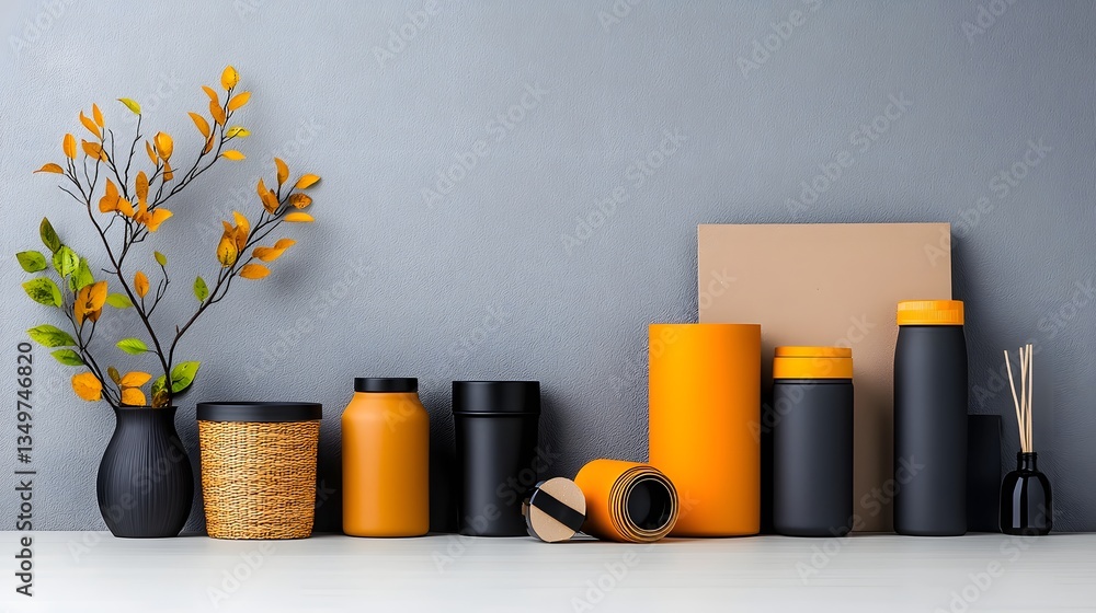 Poster versatile home organization solutions an assortment of storage containers and bins with varied textu