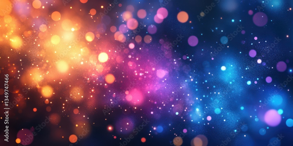 Poster colorful bokeh lights create a mesmerizing backdrop for celebrations and events in a vibrant atmosph