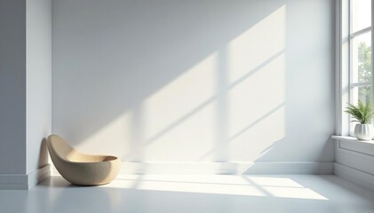 Calming serene peaceful environment grey white background, soothing, peaceful