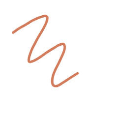 Brown scribble line brush stroke illustration art