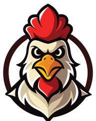 Fierce Rooster Mascot Logo