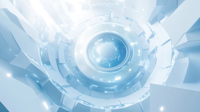 Abstract futuristic technological portal