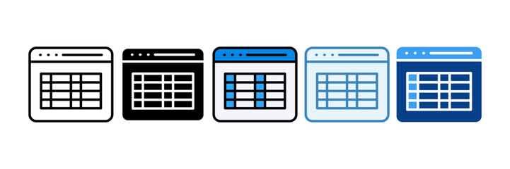 Excel  Icon Set Multiple Style Collection