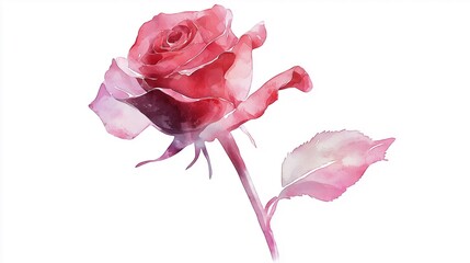 a watercolor enchanted rose from Beauty and the Beast
