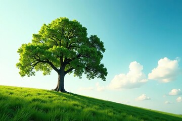 lone tree with branches reaching towards the sky, foliage, natural