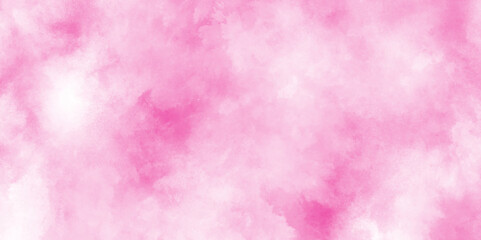 Abstract magenta shades aquarelle illustration, pink smoke transparent effect overlay watercolor canvas for creative grunge design, romantic Pastel Pink watercolor background.