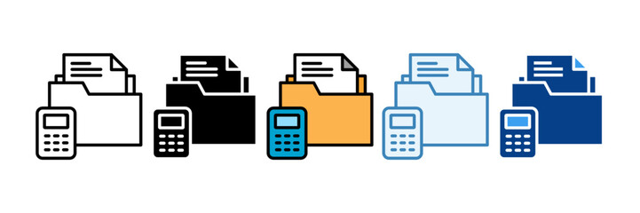 Archive Folder  Icon Set Multiple Style Collection