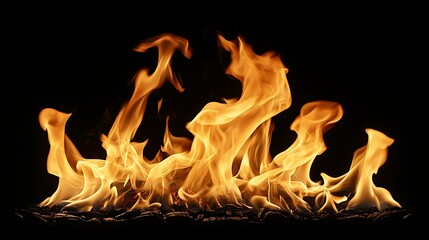 Fiery Flames Abstract Background