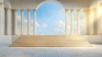Heavenly Staircase: A Vision of Ascendancy and Divine Light