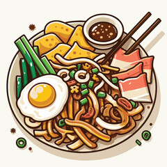 cuisine, delicious, asian, dish, food, traditional, meal, plate, malaysia, chinese, lunch, singapore, penang, dinner, tasty, char, noodles, asia, stir, shrimp, teow, sauce, gourmet, egg, hawker, kway,