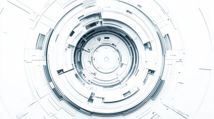 Abstract concentric circles futuristic technology design background