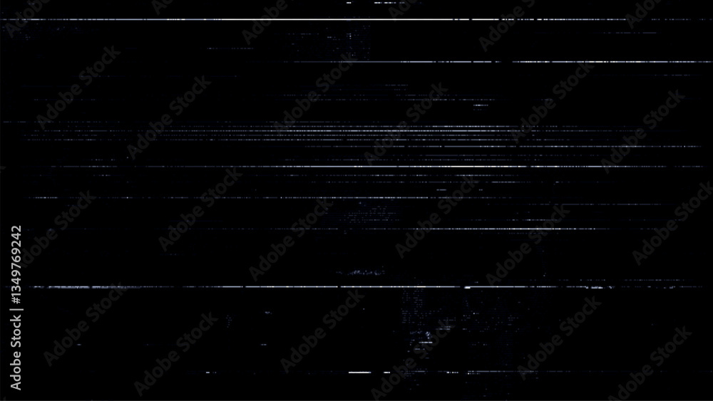 Aufkleber Digital noise. Abstract distortion static texture. Vector. Minimalistic digital glitch art. pixel graphics. VHS grainy texture. Black background. Retro game aesthetics backdrop.