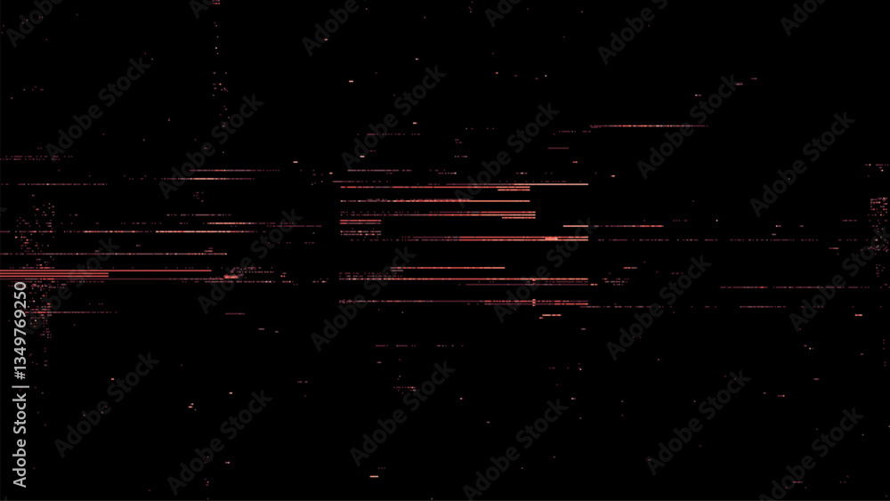 Poster Digital noise. Abstract distortion static texture. Vector. Minimalistic digital glitch art. pixel graphics. VHS grainy texture. Black background. Retro game aesthetics backdrop.