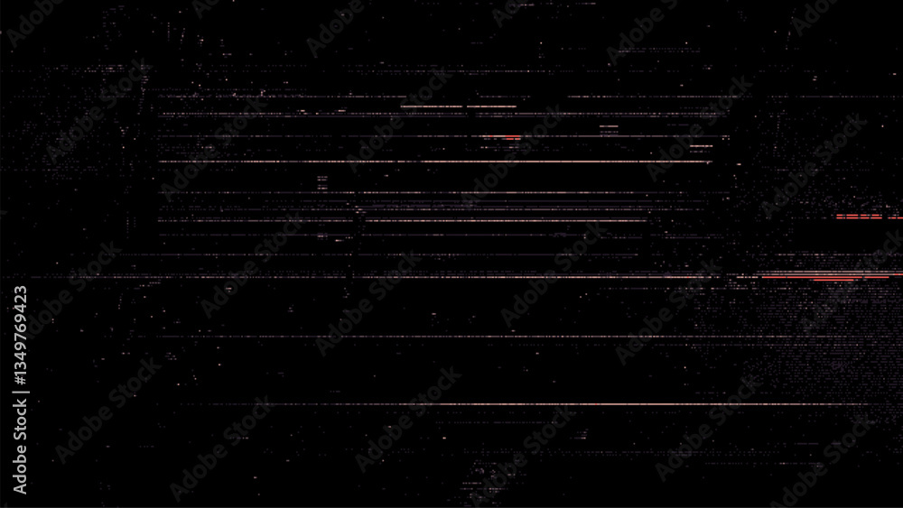 Aufkleber Digital noise. Abstract distortion static texture. Vector. Minimalistic digital glitch art. pixel graphics. VHS grainy texture. Black background. Retro game aesthetics backdrop.