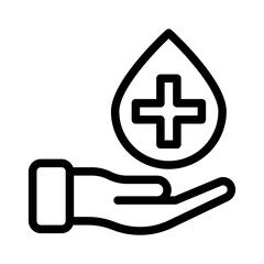 Obraz premium blood donation line icon