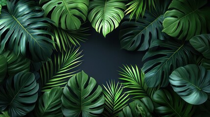 Tropical foliage border