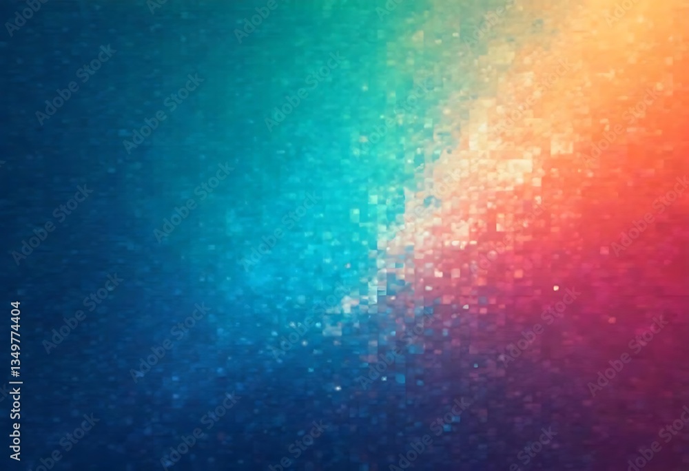 Poster generative ai abstract chromatic pixel burst digital art