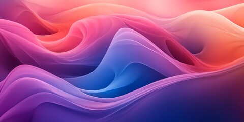 Fototapeta premium Abstract Flowing Color Waves in Pink Blue and Orange Background