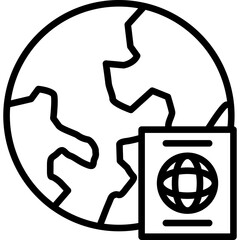 International Travel Icon Vector Element