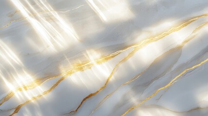Golden Streaks Illuminate Modern Marble Art Canvas