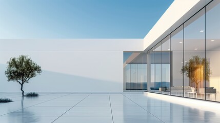 Modern Minimalist House with Glass Walls