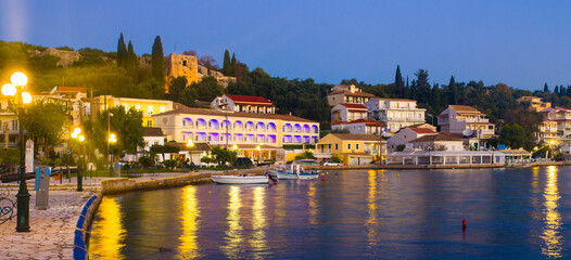 Obraz premium picturesque Greece island - Corfu (Kerkyra) , amazing rocky coast with unbelievable beaches on north of popular greek island, exclusive - this image is sell only on Adobe stock