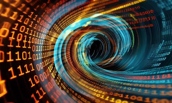 Data stream funneling digital information
