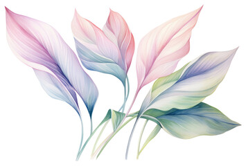 PNG Lily leaves leaf illustration watercolor.