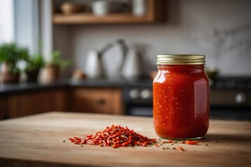Fiery chili coating mixed with seeds and spices provides savory coating option for meats or veggies. Tangy aroma, bright hue, and bold taste ignite creative cooking inspiration