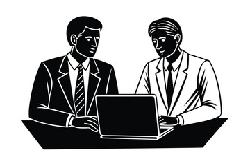 business man and laptop