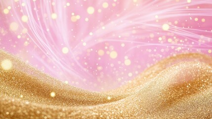 Golden Sands Softly Undulating On A Pink Canvas